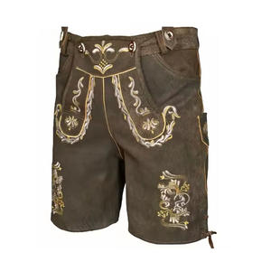 Deutsche Oktoberfest Bayerische Hotpants Damen-Lederhosen Anpassbare Stickerei Lässige Frühjahrssaison Knielange Mittellange Hosen - Product Image 6