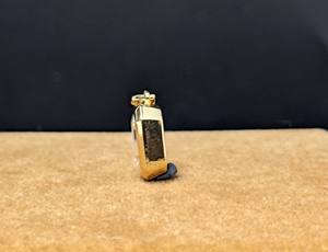 Pendentif de mariage Lurba Jewels en moissanite taille émeraude 1,75 carat, serti clos, en or jaune massif 14 carats, bijou de luxe chrétien, cadeau - Product Image 4