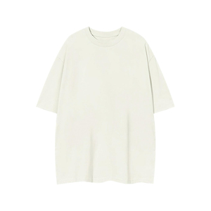 เสื้อยืดโอเวอร์ไซส์วินเทจแขนสั้นผ้าฝ้ายคุณภาพสูง 100% พิมพ์ลายสกรีน ระบายอากาศได้ดี น้ำหนักเบา สั่งทำได้ ทรงยาว สีพื้น - Product Image 4