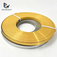 Bande de chant PVC/ABS effet miroir or/argent liquide, largeur et épaisseur personnalisables pour panneaux de meubles et armoires – Approvisionnement direct usine