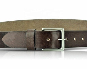 Cinturón de Cuero Genuino para Hombre, Estilo Vintage, Cuero de Grano Completo Original, Casual, de Alta Calidad, con Hebilla de Pin - Product Image 5