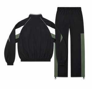 <b>Mens</b> Lightweight Nylon Jogging Tracksuit Set Zip <b>Jacket</b> Elastic <b>Track</b> Pants Sportswear Fitness Training Outfit Casual Activewear - Product Image 4