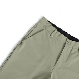 Shorts Bermuda Homme Noirs 100% Coton Taille Mi-Haute Style Décontracté avec Poches Fermeture à Cordon Couleur Unie Tissu Tissé Séchage Rapide - Product Image 2