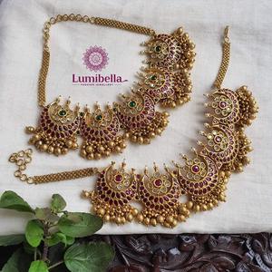 Half Moon Short Necklace Set-Fashion Jewelry - Product Image 1