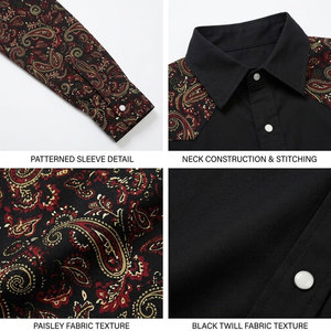 Camisas y Mangas de Soldadura de Alta Calidad 100% Algodón con Patrón Paisley, Fusión sin Costuras, Servicio OEM - Venta al por Mayor - Product Image 6