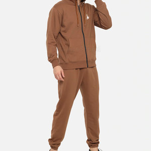 Nouvel ensemble de survêtement sportif Spawrts en coton éponge marron, respirant et élégant, modèle Combaxx, vente chaude - Product Image 3