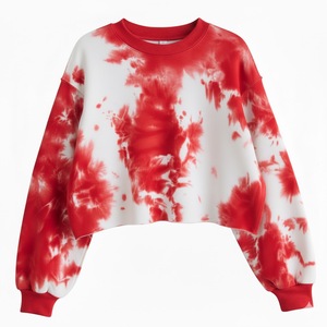 Quality Soft Anti-Wrinkle Knitted Tie-Dyed <b>Sequined</b> Badge Crystal Printed Winter Women's Hoodies & Sweatshirts Breathable - Product Image 6