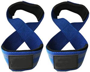 Correas de levantamiento de pesas Geo Brother Co para gimnasio, de alta elasticidad, portátiles, para hombres, diseño de figura 8, de algodón, con hebilla. - Product Image 1