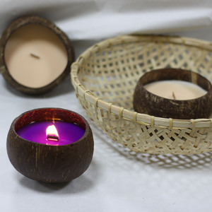 Lavender <b>Soy</b> <b>Wax</b> Aromatherapy Eco-Friendly Scented Candle Handmade Art Candle Yellow Light Color Home Decoration Bamboo Jar All - Product Image 1
