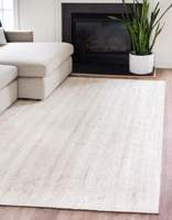 Tapis en jute blanc écologique, tissé à la main, pour salle à manger, chambre, entrée