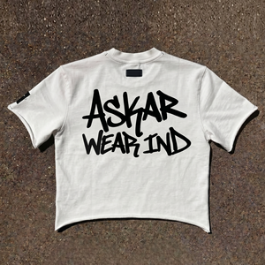 เสื้อยืดครอปพิมพ์ลายโอเวอร์ไซส์ แขนสั้น ระบายอากาศได้ดี ผลิตจากผ้าฝ้ายออร์แกนิคที่ยั่งยืน แฟชั่นแนวสตรีทสไตล์คนเมือง - Product Image 2