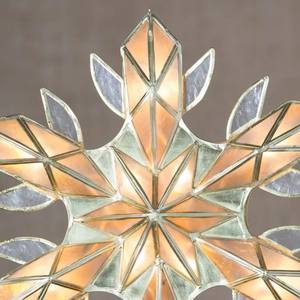 Adorno de estrella de metal dorado hecho a mano con copo de nieve iluminado para la punta del árbol de Navidad, para luces LED, decoración brillante para el árbol de Navidad. - Product Image 4