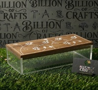 Boîte-cadeau rectangulaire en bois gravée sur mesure pour le Ramadan, pour chocolats, mithai, dattes et fruits secs assortis pour l'Aïd