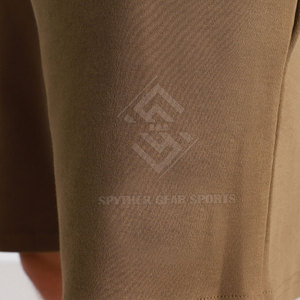 Pantalones Cortos Deportivos de Felpa para Hombre, Diseño Personalizado, Cintura Media, Color Sólido, Transpirables, de Algodón, para Gimnasio - Product Image 5