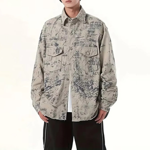 Veste en jean pour homme personnalisée en gros, en coton épais délavé, style streetwear décontracté, usine OEM, séchage rapide, écologique et respirante - Product Image 4