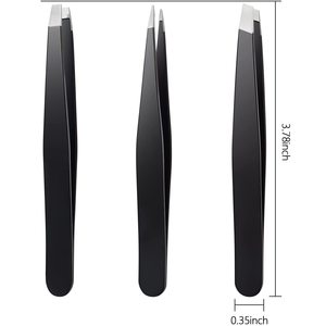 Pinzas para Cejas de Acero Inoxidable - Herramienta Profesional de Depilación con Punta Fina para Eliminar Vello de Cejas, Antiestática y Ecológica - Product Image 1