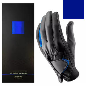 Best Performance Genuine Leather Hand Grips Men's Wet Weather Golf <b>Gloves</b> <b>Moisture</b> Wicking Customized Sports Wear - Product Image 2