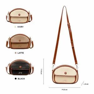 Elegante Bolso Kyna para Mujer, Estilo Bandolera, Cuero Sintético Premium con Textura Satinada y Logotipo Dorado - Product Image 3
