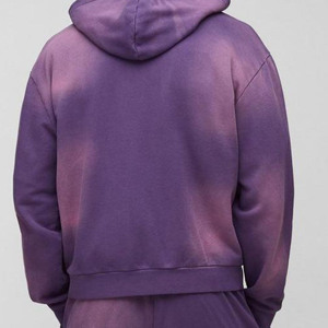 Conjunto Deportivo Unisex Morado con Capucha, Manga Larga, Cierre de Cremallera, Pantalones Jogger Casuales con Bolsillos Laterales, Corte Regular, Otoño - Product Image 5