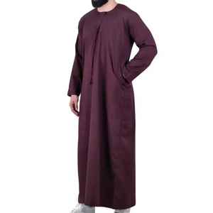 Nueva Túnica Jubba Thobe para Hombre, Estilo Árabe Islámico Informal, con Cuentas, de Poliéster Elástico en Cuatro Direcciones, Abaya Larga de Invierno - Product Image 5