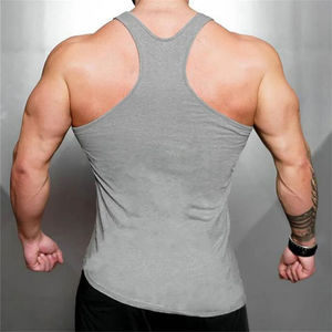 Camiseta sin mangas personalizable para hombre, cómoda y de secado rápido, ideal para maratón, running y uso casual, con tejido de punto lavado. - Product Image 3