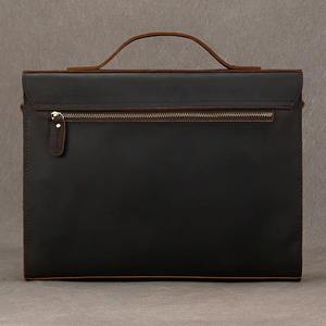 Maletín Bandolera de Cuero Genuino para Portátil, de Alta Calidad, Estilo Moderno y Vintage, para Viajes de Negocios, Modelo LLB-0307 - Product Image 5