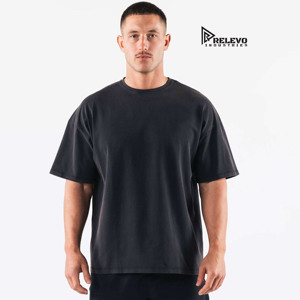 RELEVO INDUSTRIES <b>Men's</b> White Cotton T-<b>Shirt</b> Short Sleeve O-Neck Regular Fit Casual Jersey Knitted Solid Color Front - Product Image 4
