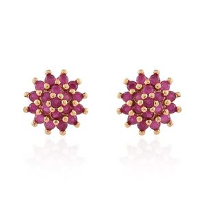 Boucles d'oreilles clous unisexe en cuivre plaqué, forme pierre de naissance, hypoallergéniques, légères, écologiques, style classique et tendance - Product Image 5