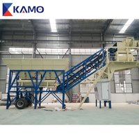 Centrale à béton mobile sur remorque avec mouvement flexible pour chantier et entreprise de location