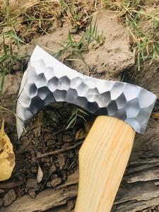 Artisan Forged Carbon Steel Hatchet Rose <b>wood</b> Handle With Leather Sheath Custom <b>Axe</b> Outdoor <b>Axe</b> - Product Image 2