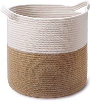 Panier de rangement tissé à la main de haute qualité, écologique, en corde de coton, pour ranger vêtements, jouets, accessoires mobiles, pour la maison et l'hôtel