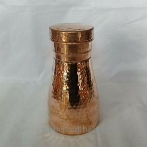 Jarra de Agua Tradicional de Cobre con Tapa, Reutilizable y Ecológica, para Mesita de Noche, Dormitorio, Cocina, Regalos para el Hogar - Product Image 2