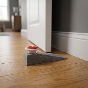 Ba Metal <b>Door</b> Stopper with Red Ceramic Spider Knob Strong Waterproof Durable Furniture Accessory - Product Image 3