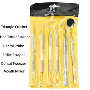 Outils dentaires : Miroir buccal, pince dentaire, sonde, hygiène buccale avec notre kit dentaire professionnel de qualité supérieure, surface lisse pour une utilisation facile. - Product Image 3