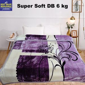 Couverture Raschel de luxe 6 kg, douce et chaude pour l'hiver, en polyester ultra-doux effet vison, anti-boulochage, motif floral, lavable en machine pour usage domestique - Product Image 5