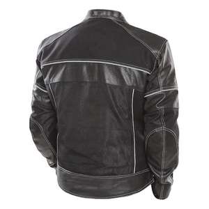 Chaqueta de Cuero para Hombre de Primera Calidad 2026, Chaqueta de Cuero Genuino Negra Personalizada, Impermeable, con Cuello Alto, de Piel de Vaca - Product Image 3