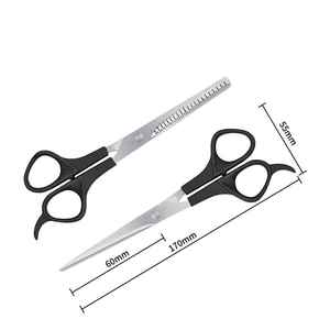 Plastics Handle <b>Barber</b> Scissors <b>Set</b> 5.5" <b>Barber</b> Razor Cutting Shear With German Stainless Steel Scissor Kit With Comb - Product Image 2