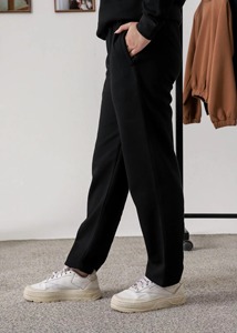 Conjunto de Sudadera Corta con Capucha y Pantalones Deportivos de Felpa Francesa de Algodón Grueso para Mujer, Color Sólido, Ropa Deportiva Cómoda - Product Image 3