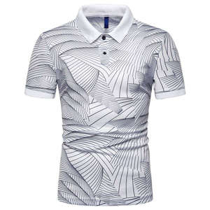 Chemise homme unie anti-plis à manches courtes, coupe classique, en jersey de coton respirant, style décontracté chic - Product Image 2