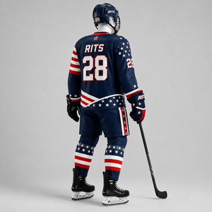 Conjuntos de Jersey y Pantalones de Hockey sobre Hielo de Primera Calidad, Fabricación en Fábrica, Precio al por Mayor, Uniforme de Hockey sobre Hielo, Servicio OEM al por Mayor - Product Image 2