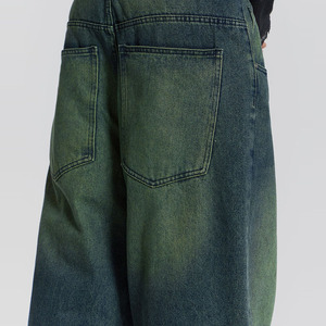 Vaqueros de mezclilla lavados estilo vintage personalizados para hombre, de algodón 100%, de corte recto, holgados, informales, estilo hip hop, para invierno - Product Image 5
