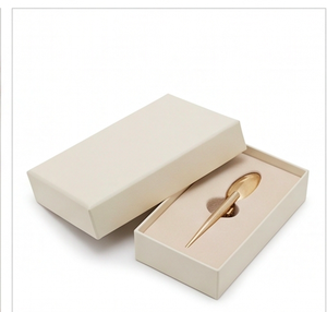 <b>Gold</b> Plated Minimalist <b>Spoon</b> With Long Handle Mirror Polish Durable Shell Design For Gifts Cutlery Use - Product Image 6