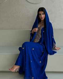 Ensemble 2 pièces de luxe en gros pour femmes musulmanes, robe modeste simple en mousseline unie perlée, longueur ras du sol, coupe trapèze, lavable, avec soutien-gorge intégré - Product Image 4