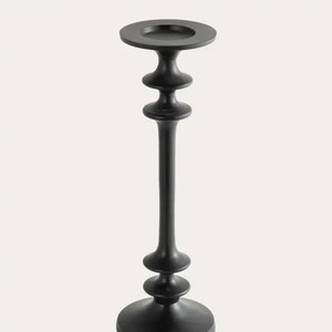 Black <b>Candlestick</b> Holder 14 Inch <b>Tall</b> Durable Home Decoration - Product Image 2