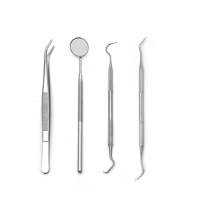 Kit de Examen Dental, Juego de Instrumentos de Diagnóstico con Mango Hexagonal de Acero Inoxidable, Empuñadura Manual con Diseño Estriado, Clase I, Plateado - Product Image 1