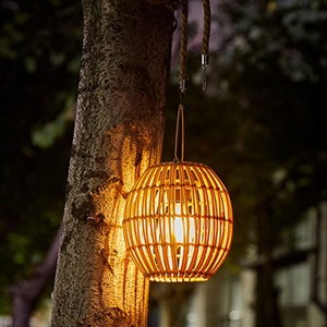 Handcrafted <b>Bamboo</b> Eco-Friendly Cylindrical <b>Lantern</b> | Sustainable Jute Binding Wholesale - Product Image 6