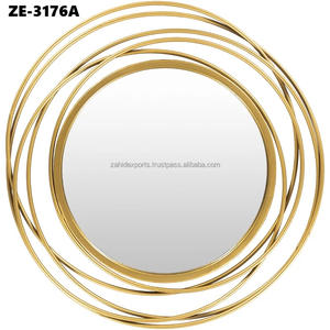 Espejo de Pared Decorativo con Cuerda Metálica Iluminada y Patrón Vertical para Decoración del Hogar - Diseño Moderno con Interruptor Táctil y Función para Colgar - Product Image 2