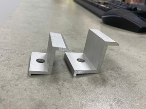 Kit de fixation d'extrémité de panneau solaire en aluminium VNTECH GLOBAL 30 mm, matériau A6005-T6, anodisé blanc givré - Product Image 6