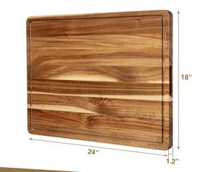 เขียงไม้ทรงสี่เหลี่ยมสำหรับครัว งานหนัก ทนทาน หนา 1.3 ซม. ทำความสะอาดง่าย - Product Image 1