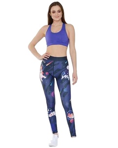 Custom Sublimation Print Front Logo Eco Friendly Women Yoga Set High Waist Elastic Waist Active Wear Gym Quick Dry - Product Image 1